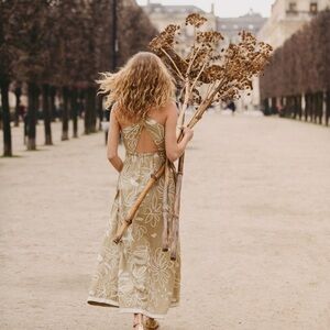 Ulla Johnson Viola Embroidered Cotton Midi Dress Size 0 NWT